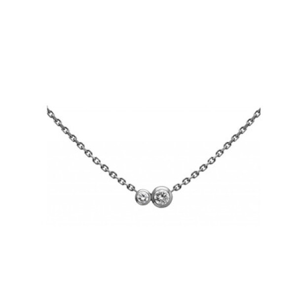 redline红绳女士饰品项链双钻系列细链首饰七夕送女友礼物 黑金