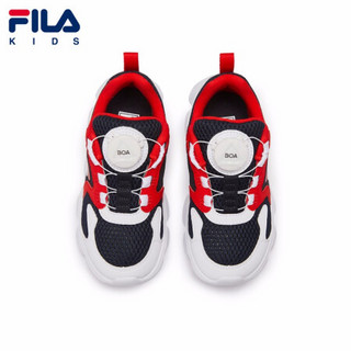 FILA 斐乐儿童运动鞋2020夏季新款男童鞋子女小童网面透气跑步鞋 传奇蓝/斐乐白-NV 31码/内长19.5cm