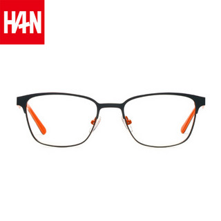 汉（HAN）近视眼镜框架 男女款不锈钢全款光学 4839 橙色镜腿 眼镜架