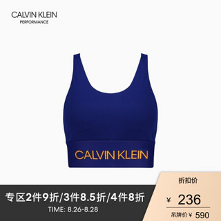 CK PERFORMANCE   女装 中度支撑健身运动内衣 4WF9K186 485-蓝色 XL
