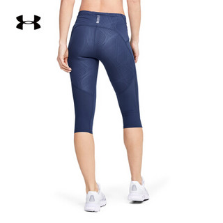 安德玛官方UA Fly Fast女子运动印花紧身中裤Under Armour1350983 蓝色497 XS