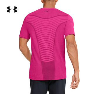 安德玛官方UA Seamless男子运动短袖T恤Under Armour1351450 粉红色687 M