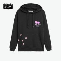 Onitsuka Tiger鬼塚虎连帽衫休闲百搭男女2182A440-002 黑色 M