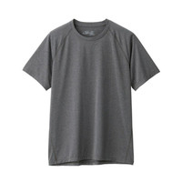無印良品 MUJI 無印良品 男式 吸汗速干 短袖T恤 运动短袖 炭灰色 S