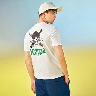 Kappa卡帕航海王俗称海贼王联名短袖2020新款情侣男女运动半袖夏休闲T恤K0AY2TD41G 漂白-001 XS