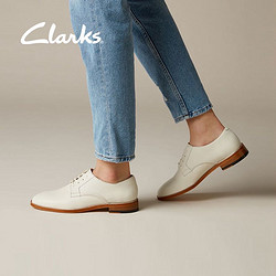 clarks其乐女鞋经典英伦优雅复古简约舒适正装系带低跟单鞋女方跟
