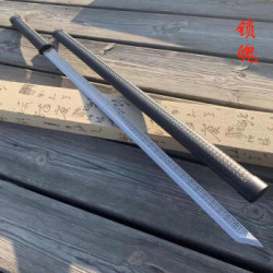 三尺匠心龙泉素装刀剑唐横刀棍刀高锰钢一体刀长刀唐剑强韧性弯曲90高