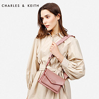 CHARLES＆KEITH CK2-90680630 翻盖单肩邮差信封斜挎包 Pink粉红色