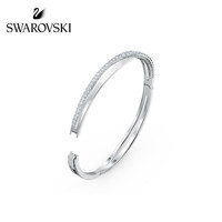 施华洛世奇 新品 TWIST 灵动交错 125周年纪念款 手镯 螺旋造型 镀白金色 S码 5572725