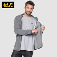 JackWolfskin/狼爪官方男士秋冬新品户外轻跑运动服吸湿透气休闲开衫上衣1706601 1706601-6038/牛津灰 S 170/92A
