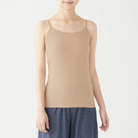 无印良品 MUJI 女式 棉混弹力 吊带衫 2件装 淡黄色 M