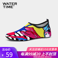 Watertime哇咚 男女赤足软鞋浮潜鞋潜水沙滩鞋防滑跑步机鞋沙滩袜儿童涉水游泳鞋 飞行怪 28/29码