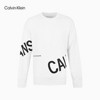 CK JEANS 2020秋冬新款 男装撞色LOGO时尚针织休闲卫衣 J316522 YAF-白色 XL