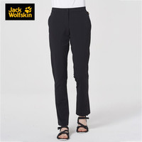 Jack Wolfskin/狼爪官方女士秋冬新品户外吸湿透气软壳休闲运动长裤冲锋裤1505651 1505651-6000/黑色 XS 160/68A