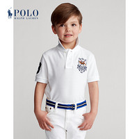 Ralph Lauren/拉夫劳伦男童 2020年夏季网布Polo衫33748 100-白色 6