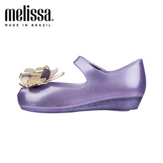 mini melissa梅丽莎2020春夏新品立体蝴蝶装饰可爱小童凉鞋32849 淡紫色 12