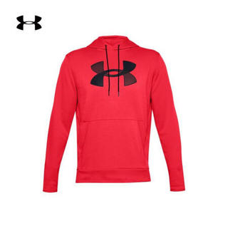 安德玛官方UA Big Logo男子抓绒连帽运动卫衣Under Armour1357085 红色600 S