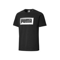 PUMA 彪马 SUMMER PRINT 男士运动T恤 586044-01 黑色 M