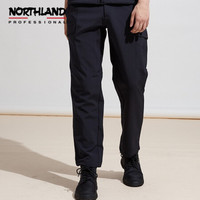 诺诗兰（NORTHLAND）软壳裤男2020新款户外防泼水男士加绒长裤子男  纯黑色 180