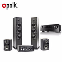 天龙（DENON）AVR-X550BT功放+普乐之声（polk）T系列 5.0声道家庭影院 AV功放 音响 音箱套装 黑色