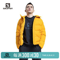 萨洛蒙（Salomon）男款连帽羽绒服运动茄克休闲上衣PUFFDOWN JKT M 黄色201006 S