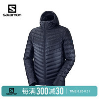 萨洛蒙（Salomon）男款户外秋冬连帽羽绒服OUTLINE DOWN HOODIE 深蓝色C13962 XL