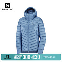 萨洛蒙（Salomon）女款户外秋冬连帽羽绒服OUTLINE DOWN HOODIE 蓝色C13915 L