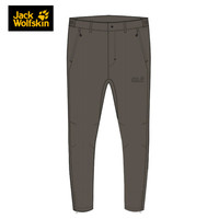 JackWolfskin狼爪官方男裤20秋冬新款户外运动透气防风防泼水软壳长裤1505171 1505171-4690/花岗岩色 46 170/82A