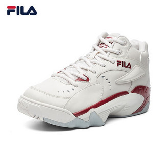 FILA 斐乐官方 暴扣男子篮球鞋 2020秋季新款高帮运动鞋球鞋男 白沙-WS 42