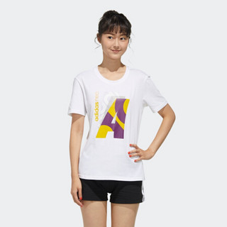 阿迪达斯官网 adidas neo 女装运动短袖T恤FP7346 白/白 A/XL(170/96A)