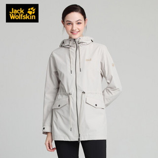 Jack Wolfskin/狼爪官方女士外套秋冬新品户外运动休闲防风防泼水软壳夹克5318523 5318523-6260/尘灰色/连帽/内里网面 XS 160/84A