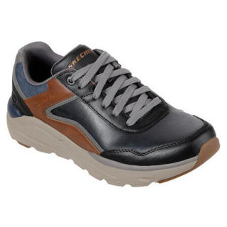 SKECHERS斯凯奇男鞋系带休闲鞋商务鞋66274 Black/Brown 10