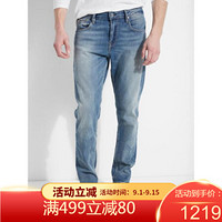 GUESS盖尔斯男士牛仔裤简约直筒休闲长裤MBGAR53041B blue granite wash 29