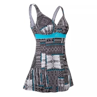 DECATHLON 迪卡侬 KAIPEARL PERS 女士裙式连体泳衣 13705-8546330 黑色