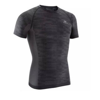 DECATHLON 迪卡侬 KIPRUN SKINCARE 男士运动T恤 153614-8382775 黑色/柏油灰