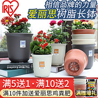 IRIS 爱丽思 爱丽丝加厚树脂爱丽思长钵花盆仿陶瓷塑料多肉绿植兰花绣球种植盆