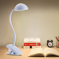 飞利浦 （PHILIPS）夹子灯可充电卧室床头学生宿舍书桌阅读USB台灯【触控调光】熏衣紫 66131 酷曼