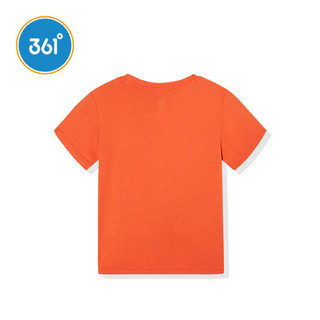 361° 361度男小童卡通短袖T恤2020新款圆领儿童短袖针织衫 ZYK52024208 番茄红 130