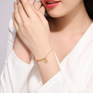 CHJ JEWELLERY 潮宏基 SDG30003536 花丝浪漫黄金手镯 3.1g