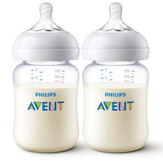 AVENT 新安怡 SCF474/27 宽口径PA婴儿奶瓶2个装 260ml 慢流量奶嘴(1月+)
