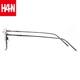 汉（HAN）近视眼镜超轻眼镜框架男女款 纯钛防辐射眼镜框光学眼镜潮 81867 时尚古铜 配依视路1.56钻晶A3镜片（0-600度）