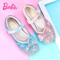 芭比童鞋儿童皮鞋公主鞋女童水晶鞋2020新款秋季小女孩水钻皮鞋