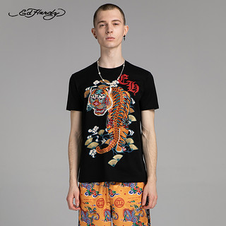 ED Hardy 2020秋季新款男士潮流时尚老虎圆领短袖T恤