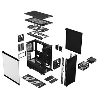 Fractal Design 分形工艺 Define系列 Define 7 Compact ATX机箱 全侧透 黑色