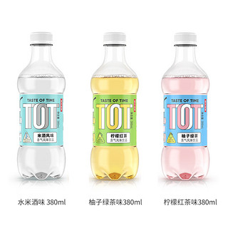 农夫山泉TOT气泡饮品380ml*6瓶碳酸饮料柚子绿茶柠檬红茶米酒风味