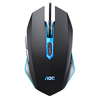 AOC GM140 升级版 有线鼠标 2400DPI 黑色