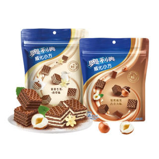 OREO 奥利奥 威化小方 威化饼干 焙烤榛果巧克力味 100g