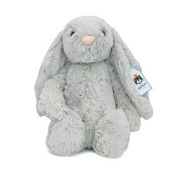 邦尼兔 Jellycat 经典害羞系列 柔软毛绒玩具公仔 银色 中号 31cm