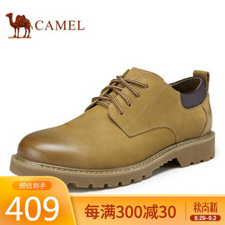 骆驼（CAMEL） 工装鞋低帮马丁靴休闲商务正装皮鞋 A032063100 黄棕 42