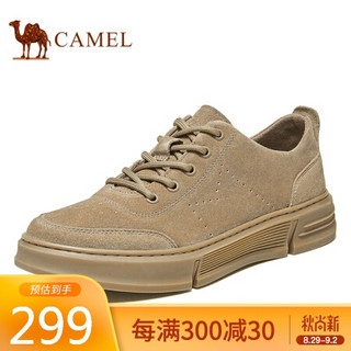 骆驼（CAMEL） 复古休闲鞋系带百搭板鞋街头时尚男鞋 A032541440 棕色 41
